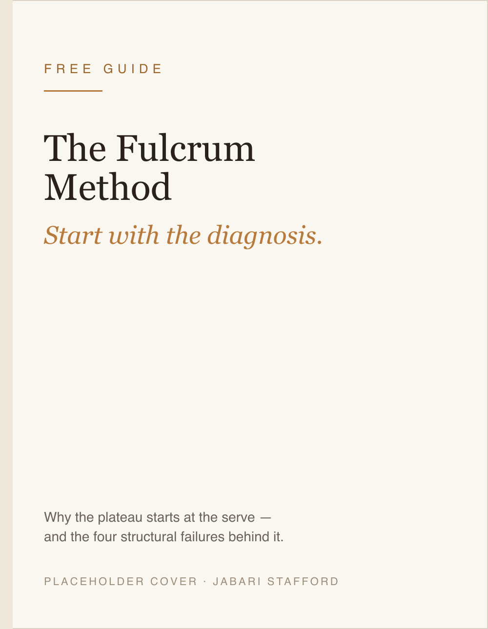 The Fulcrum Method free guide — cover